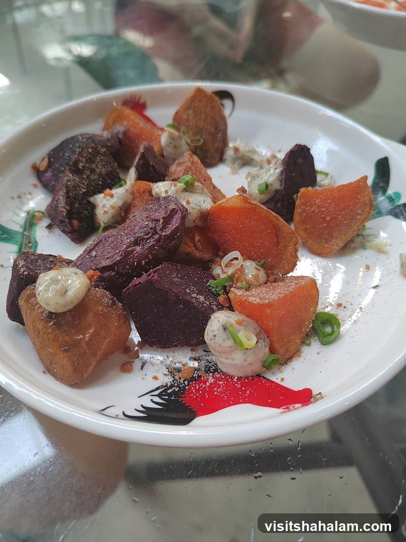 Roasted Root Vegetables with Dip