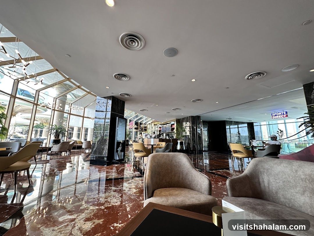 Modern Lounge Area with Large Windows