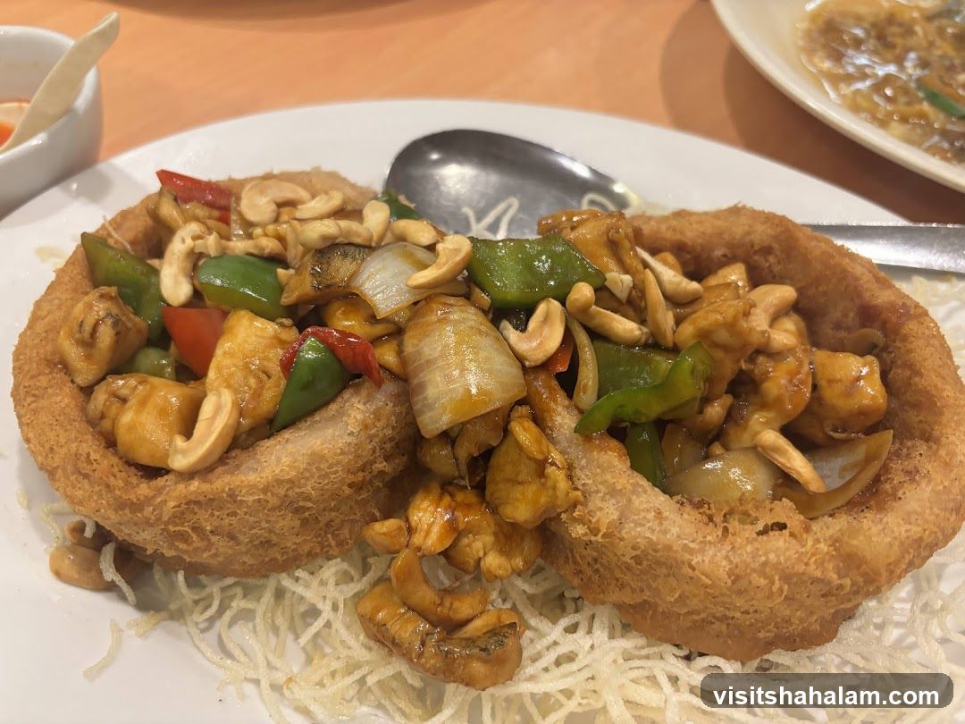 Cashew Chicken in Crispy Baskets