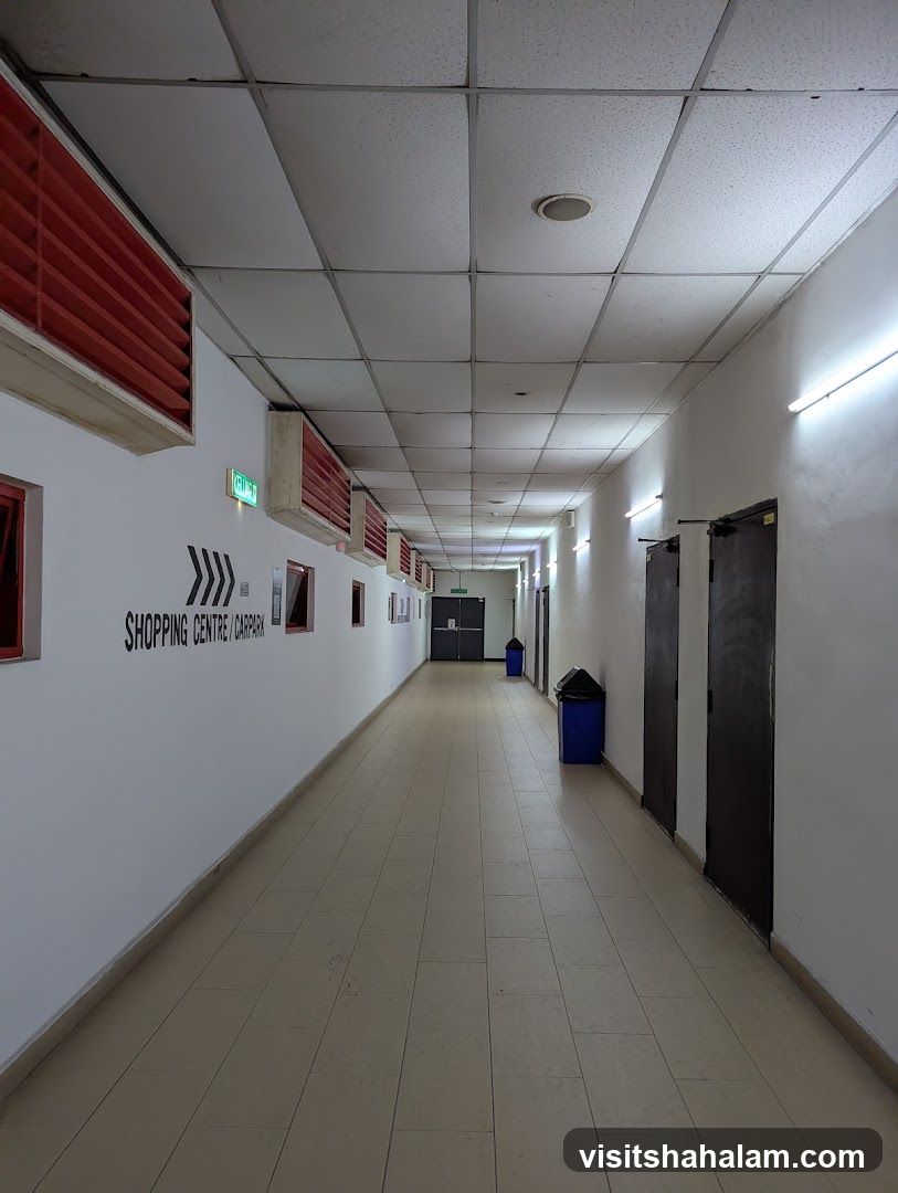 Hallway with signage
