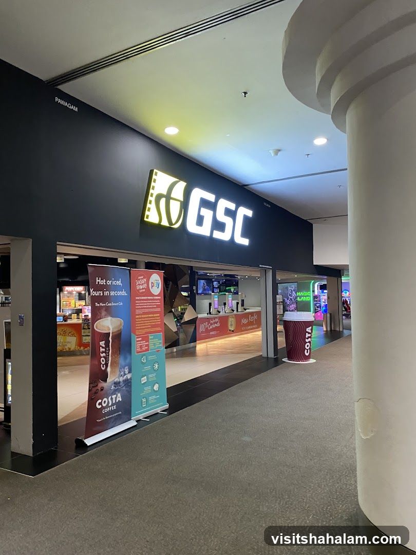 GSC Cinema Entrance with Costa Coffee Promotions