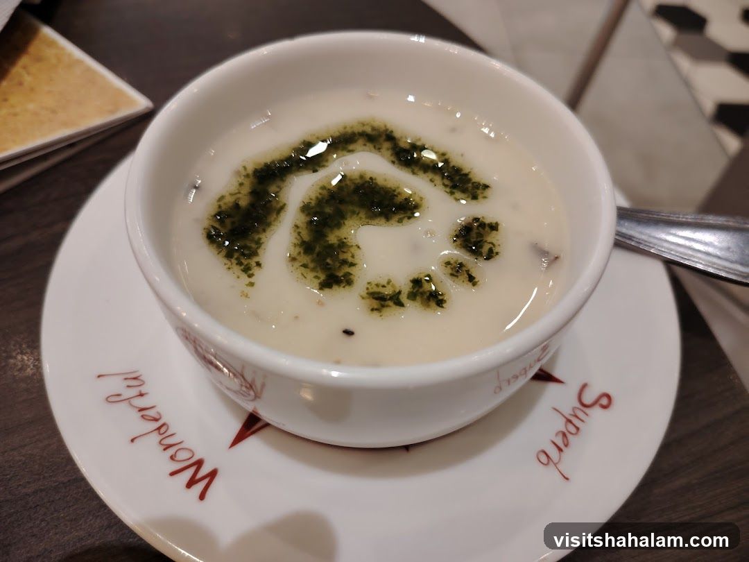 Creamy Soup with Garnish