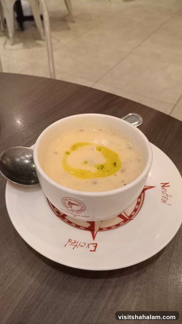 Creamy Soup with Olive Oil Drizzle
