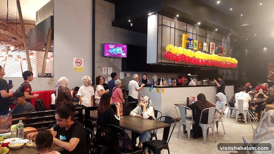 Restaurant Interior with Diners