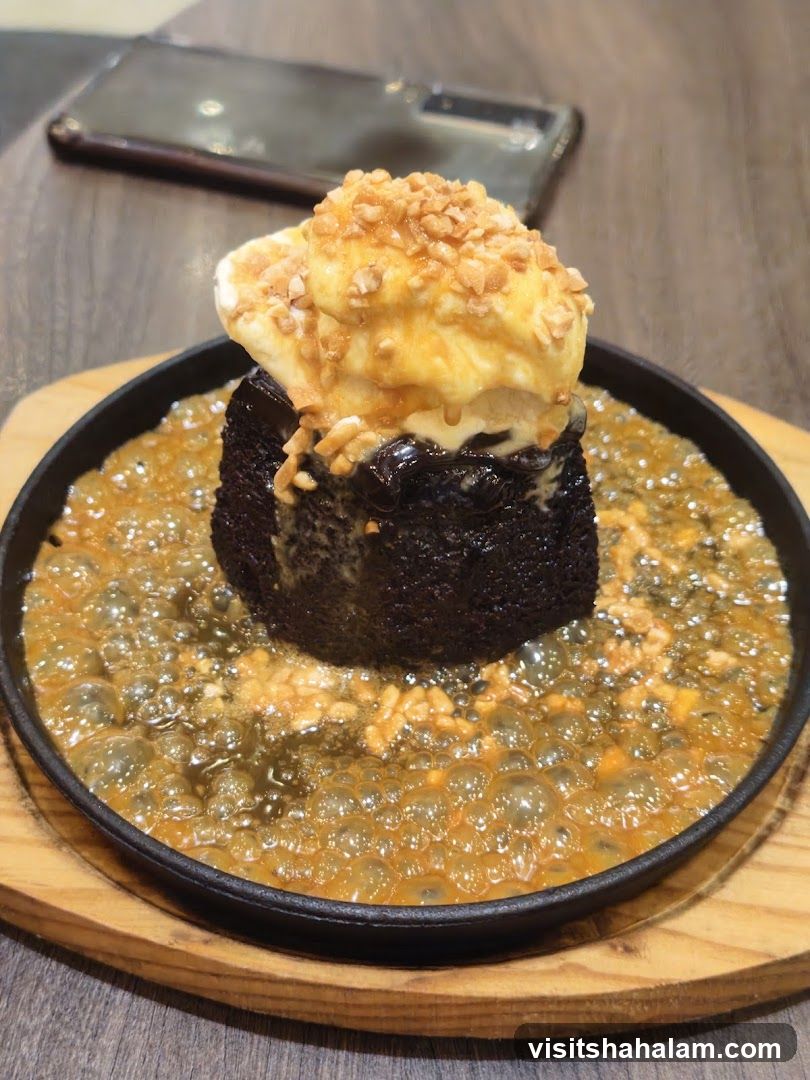 Molten Chocolate Cake with Ice Cream
