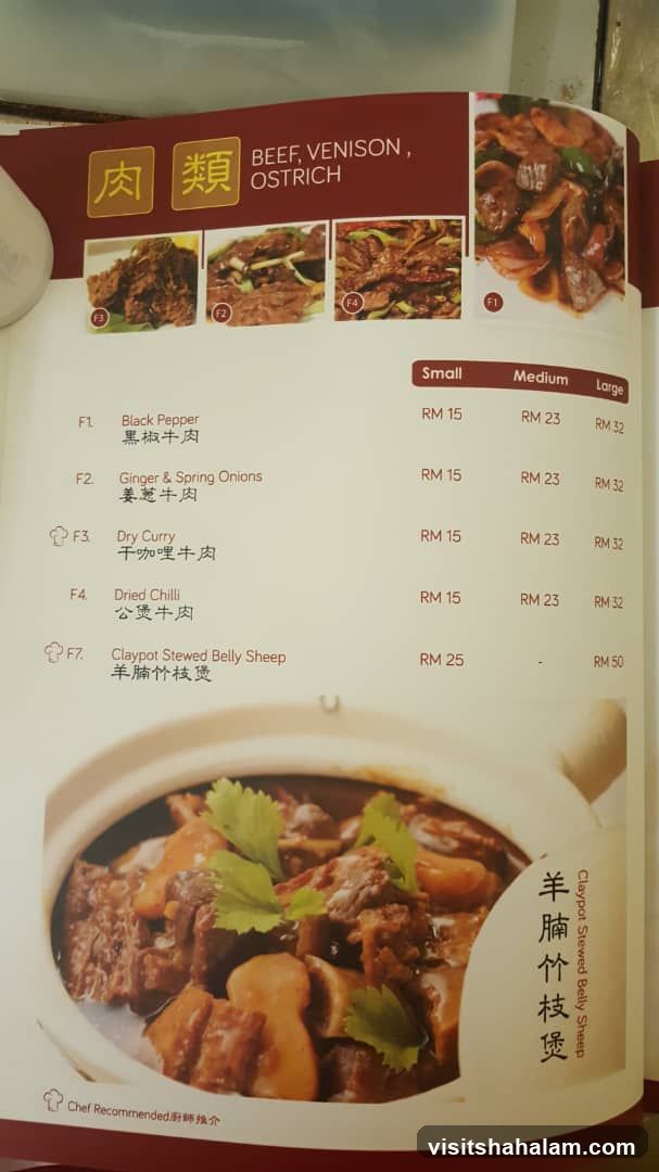 Beef, Venison, Ostrich