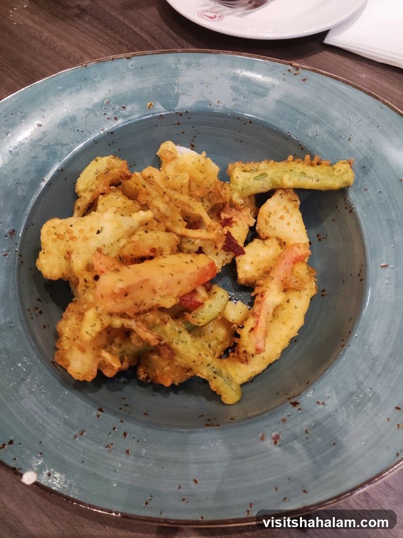 Fried Seafood and Vegetables