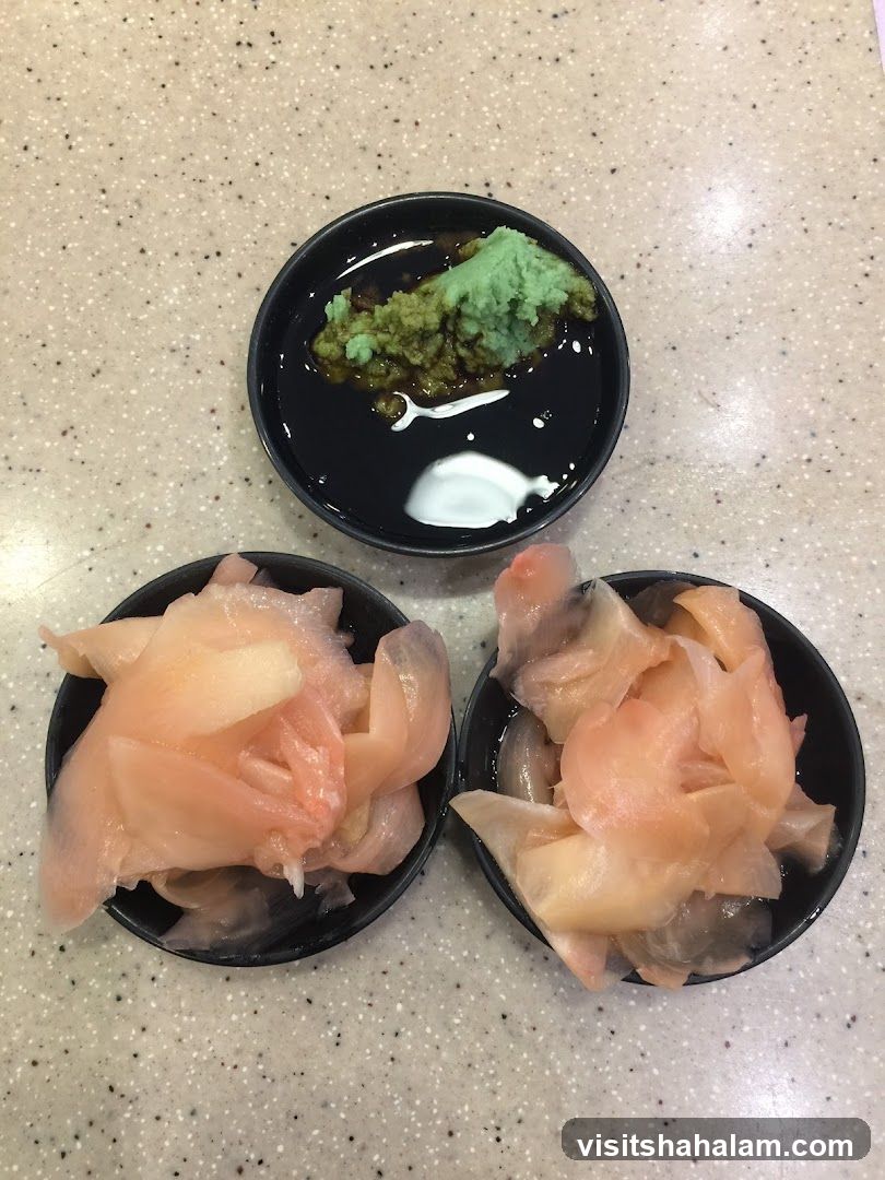 Pickled Ginger and Wasabi with Soy Sauce
