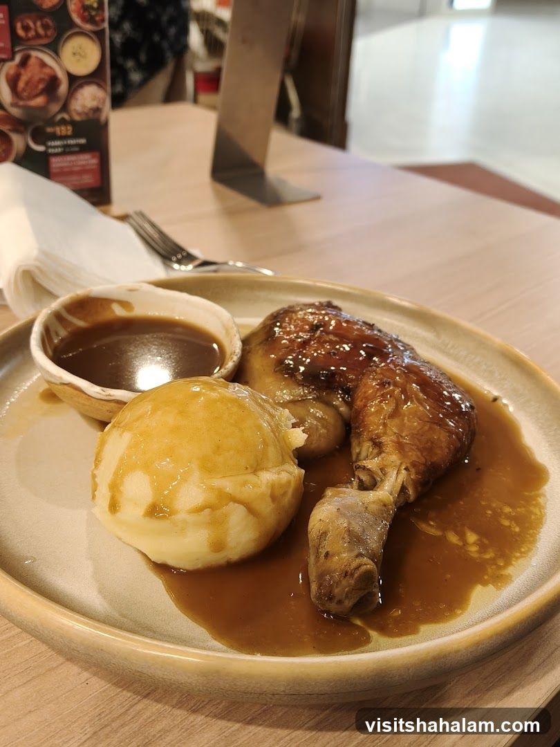 Roasted Chicken with Mashed Potatoes and Gravy