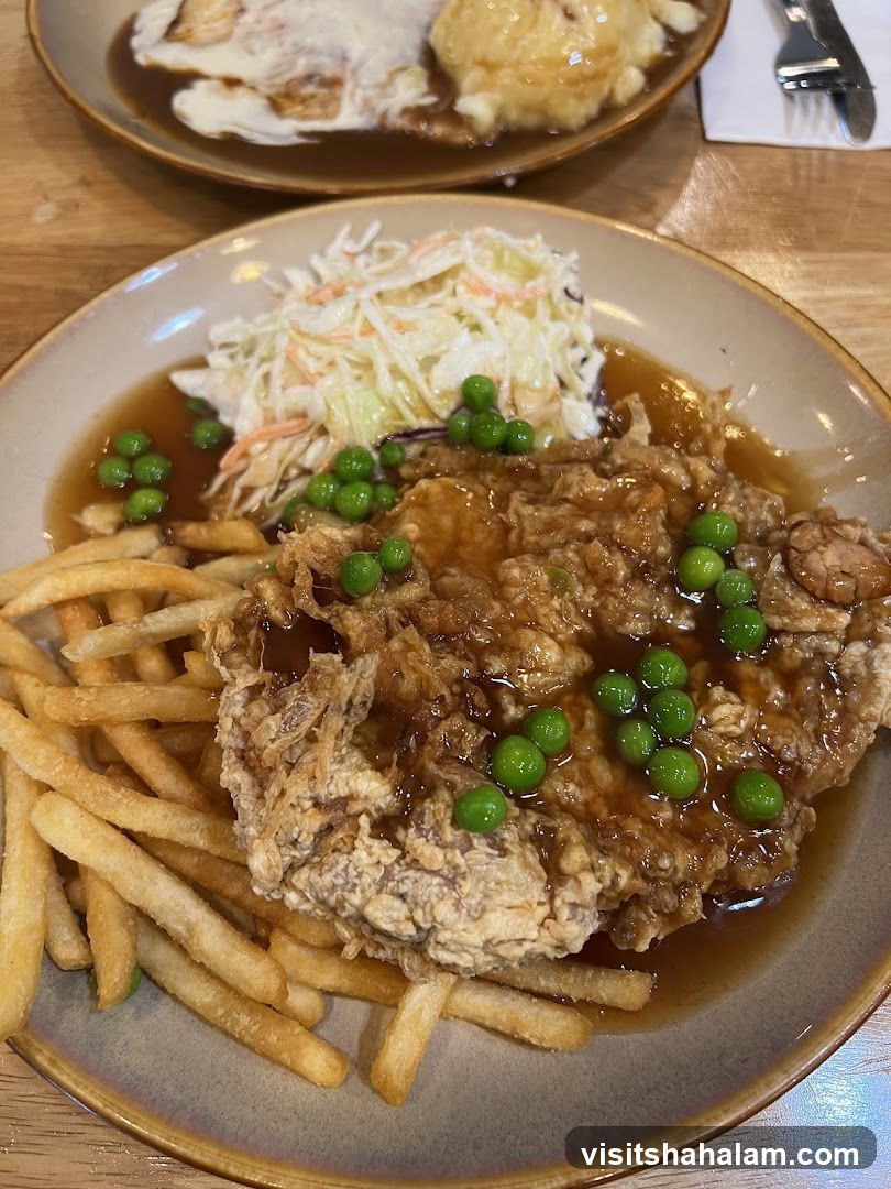 Fried Chicken with Fries and Coleslaw