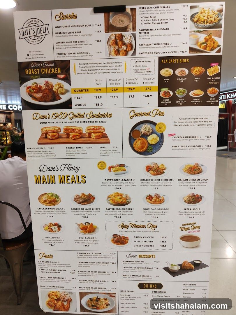 Dave's Deli Menu