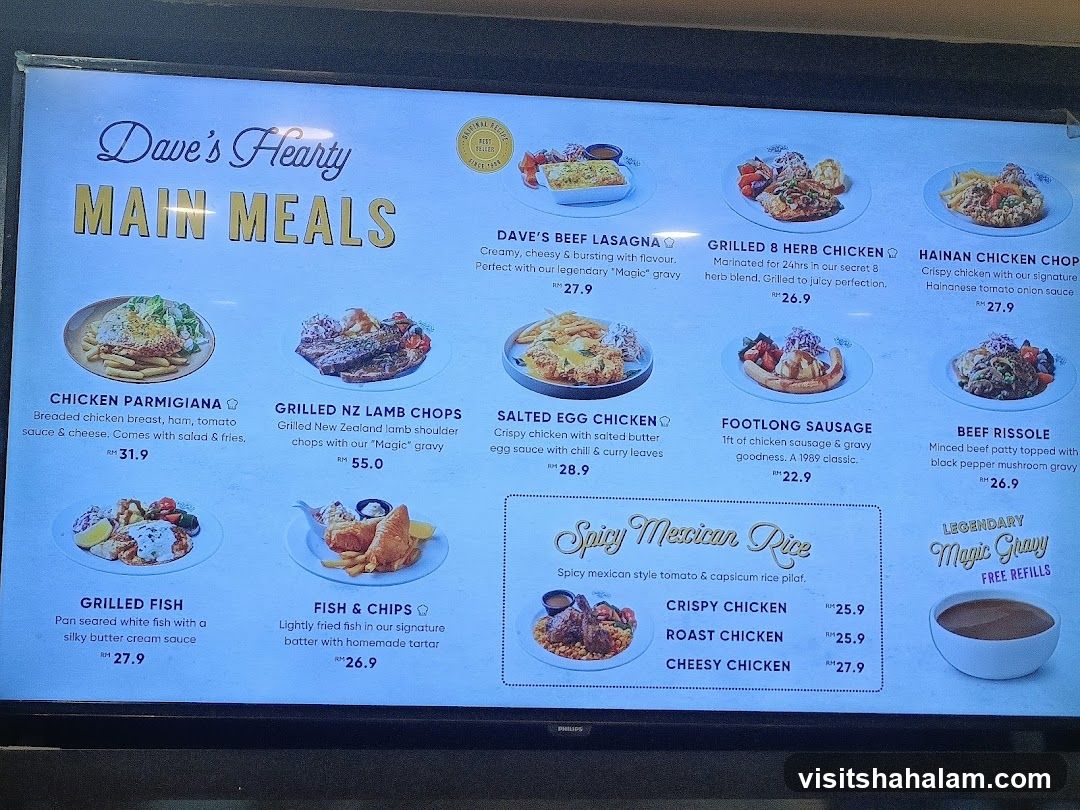 Dave's Hearty Main Meals