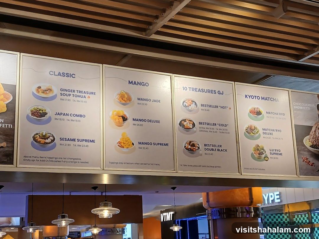Dessert Menu