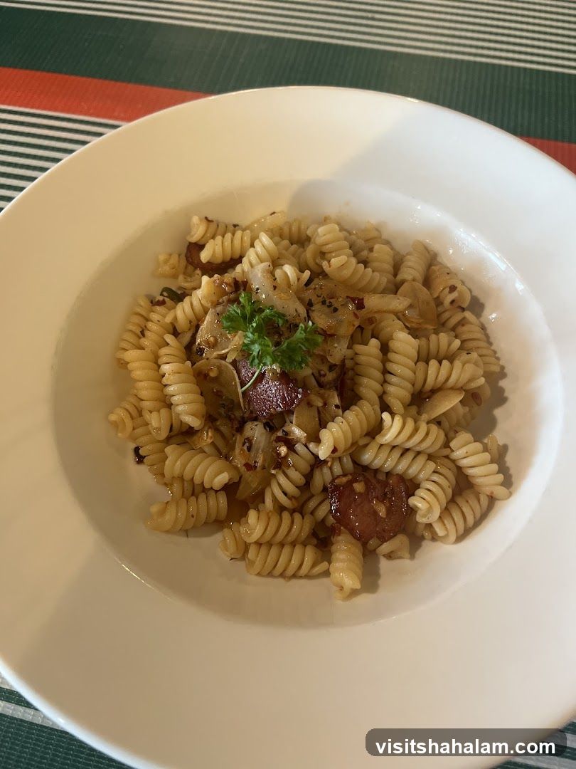 Pasta with Sausage and Onions