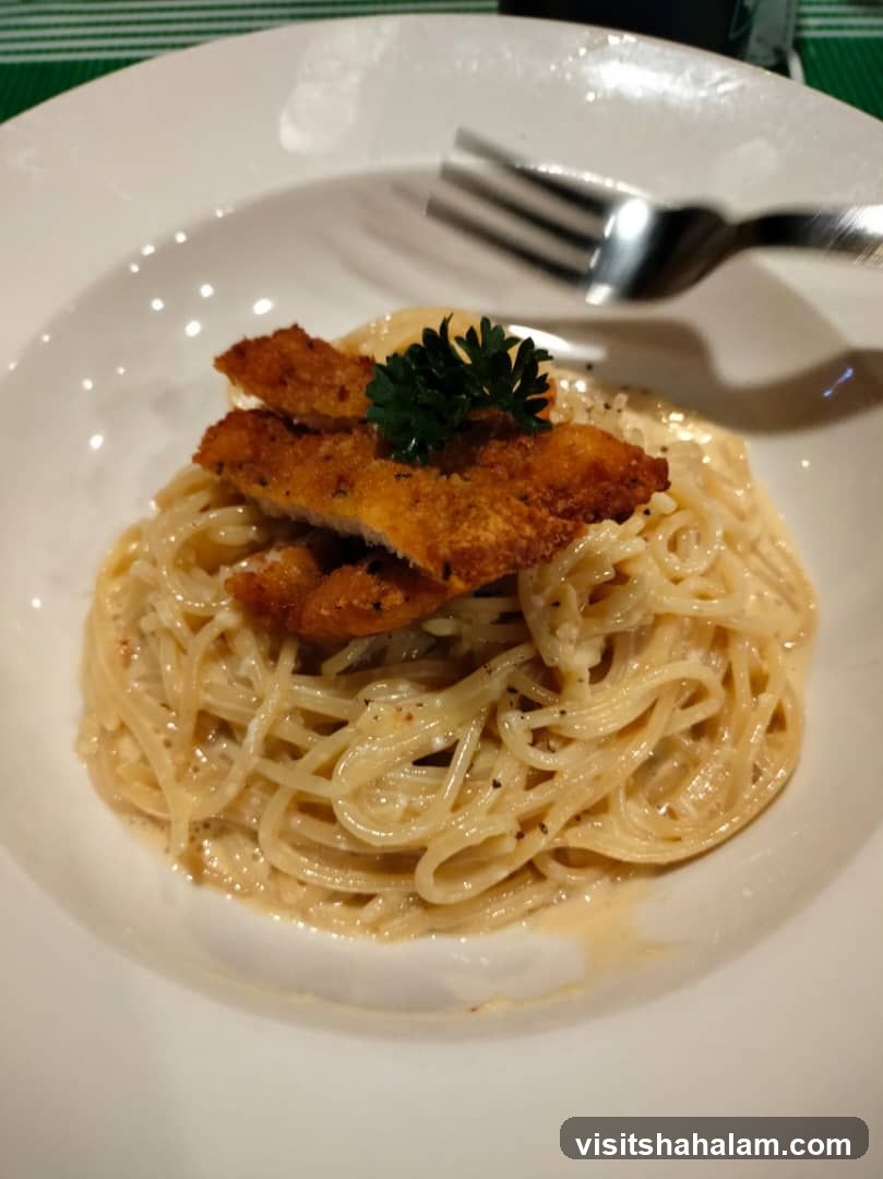 Spaghetti with Chicken Strips