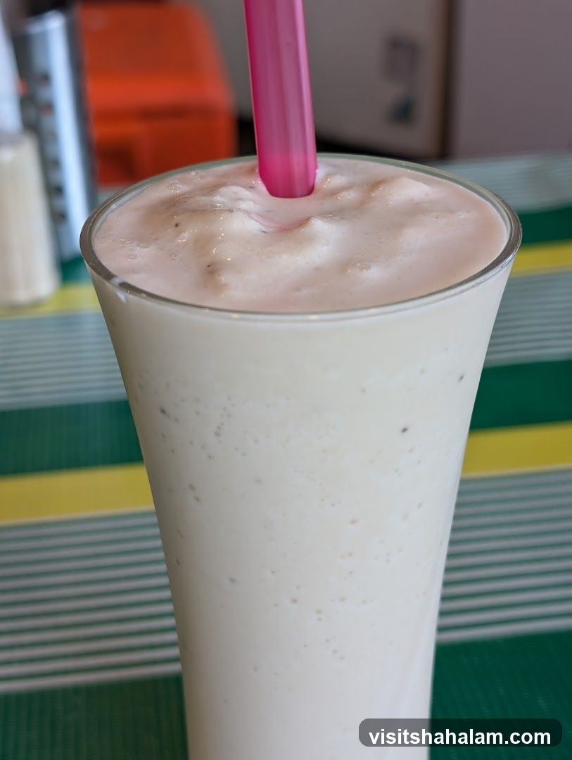 Creamy Drink with Pink Straw