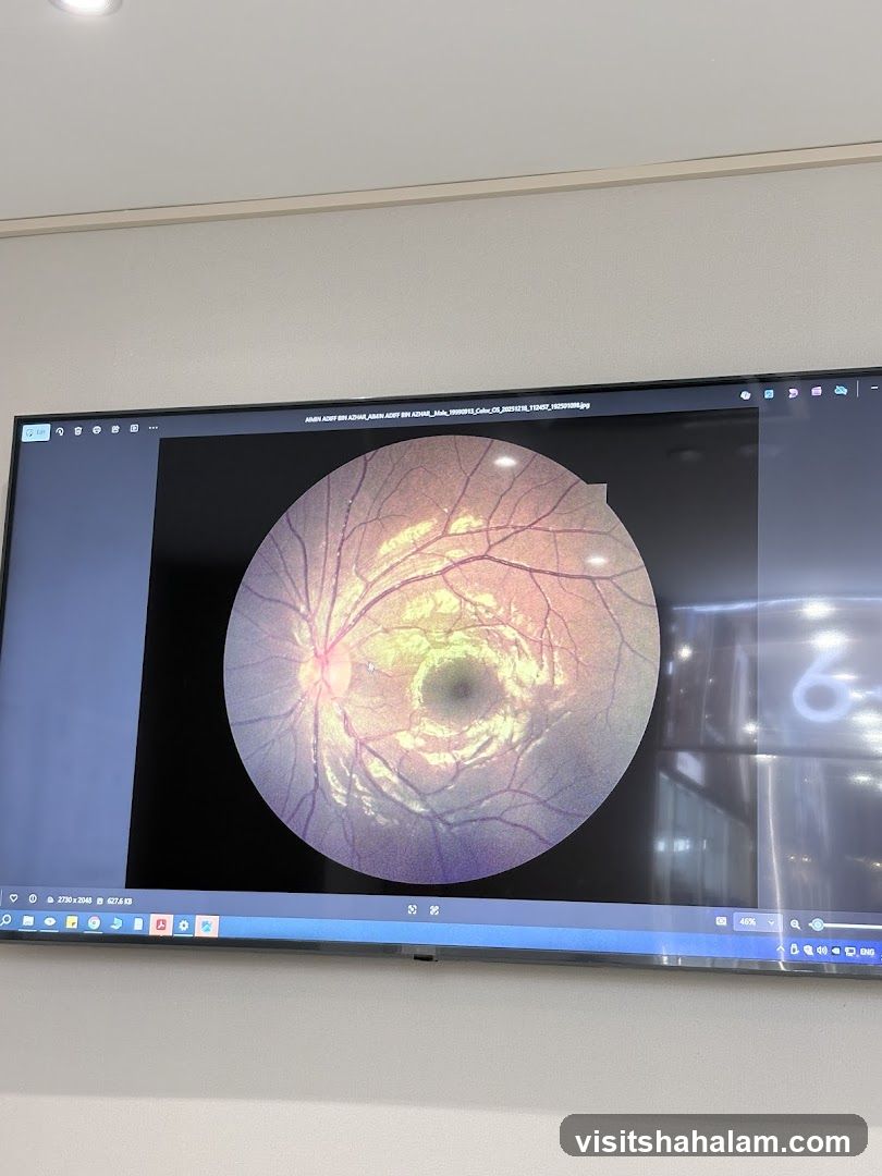 Retinal Scan Displayed on Screen