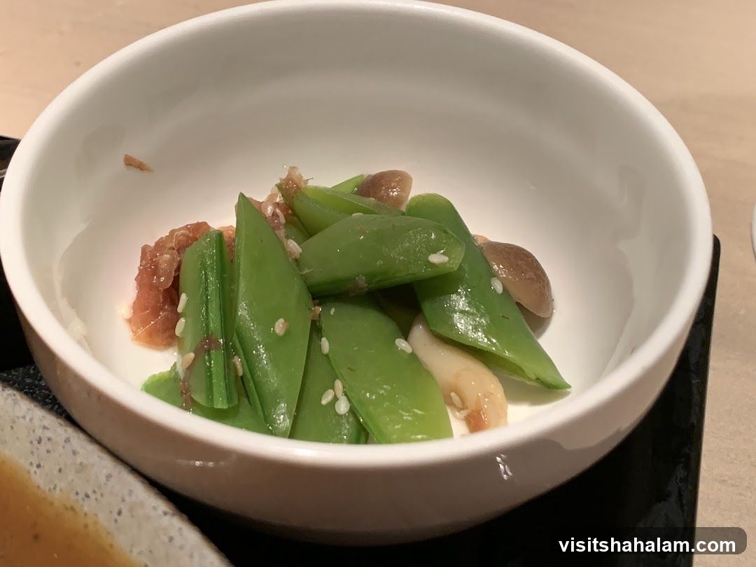 Snow Peas with Toppings