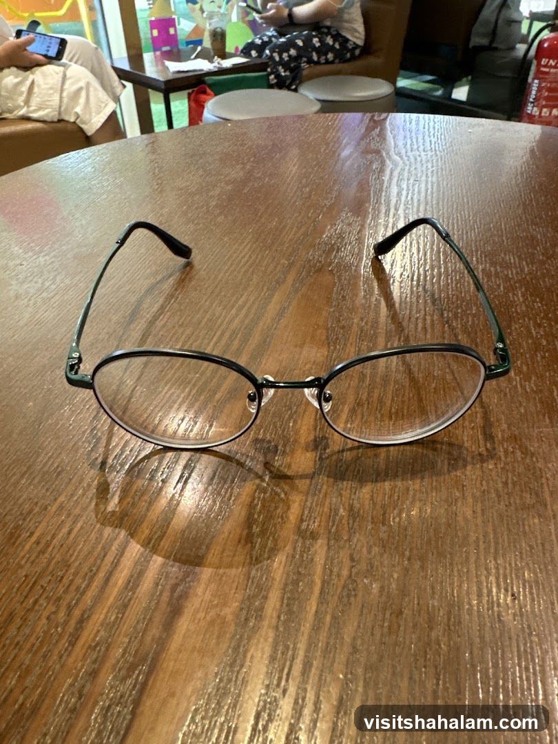 Eyeglasses on a Wooden Table