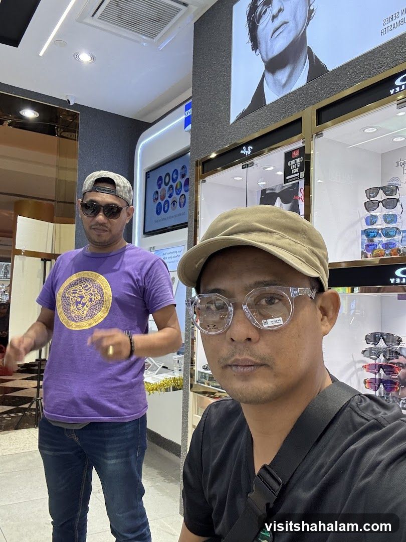 Two Men in an Eyewear Store