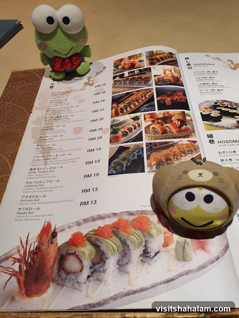 Sushi Menu