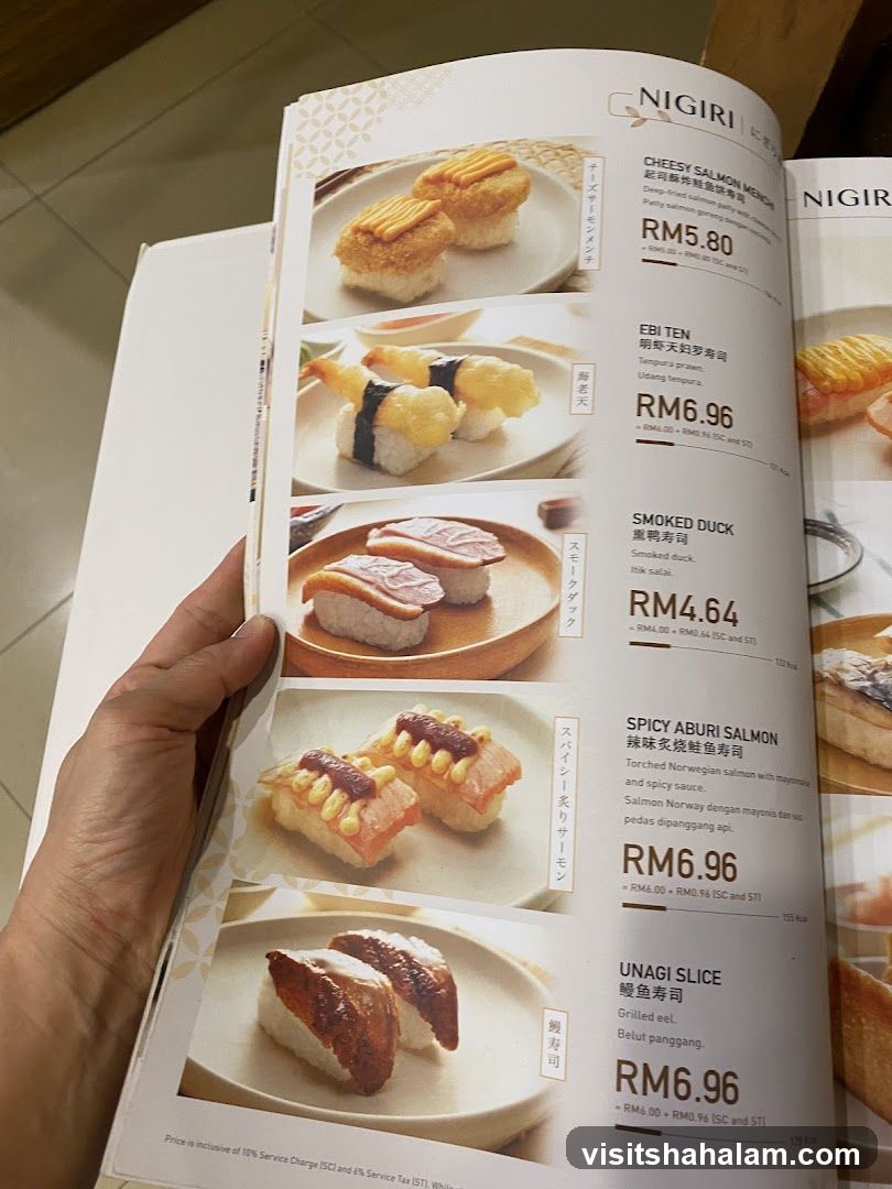 NIGIRI Sushi Menu