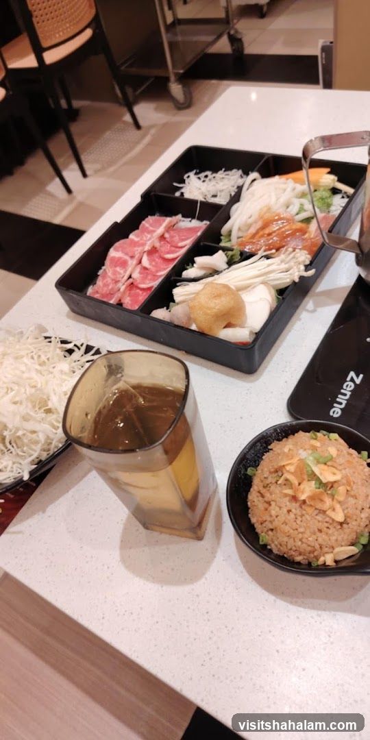 Hot Pot Ingredients and Fried Rice