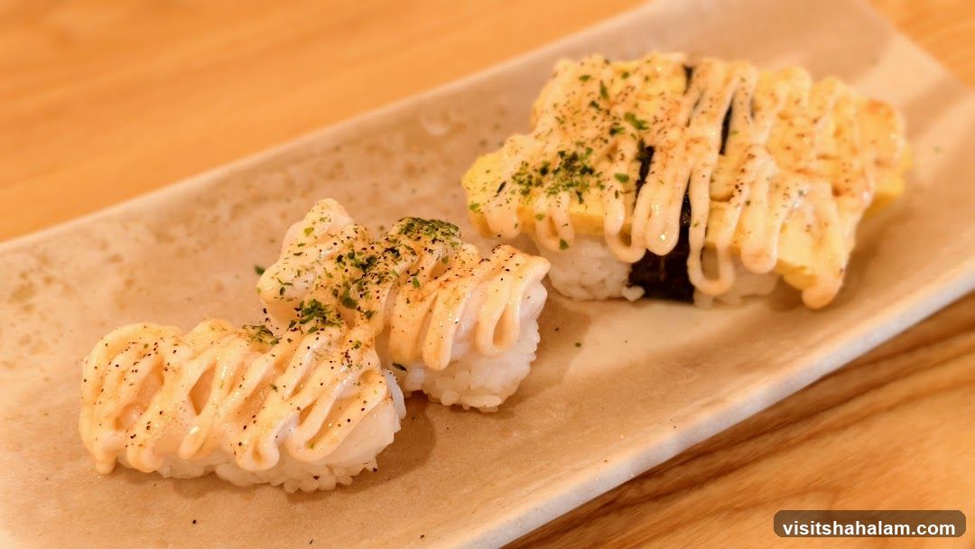 Sushi with Mayonnaise Drizzle