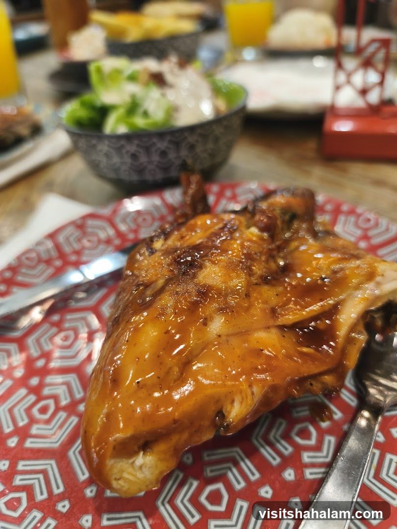 Barbecue Chicken with Salad