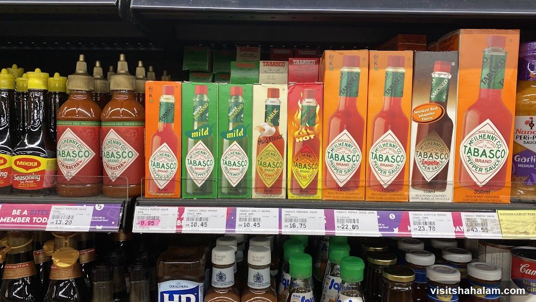 Tabasco Sauces on Shelf