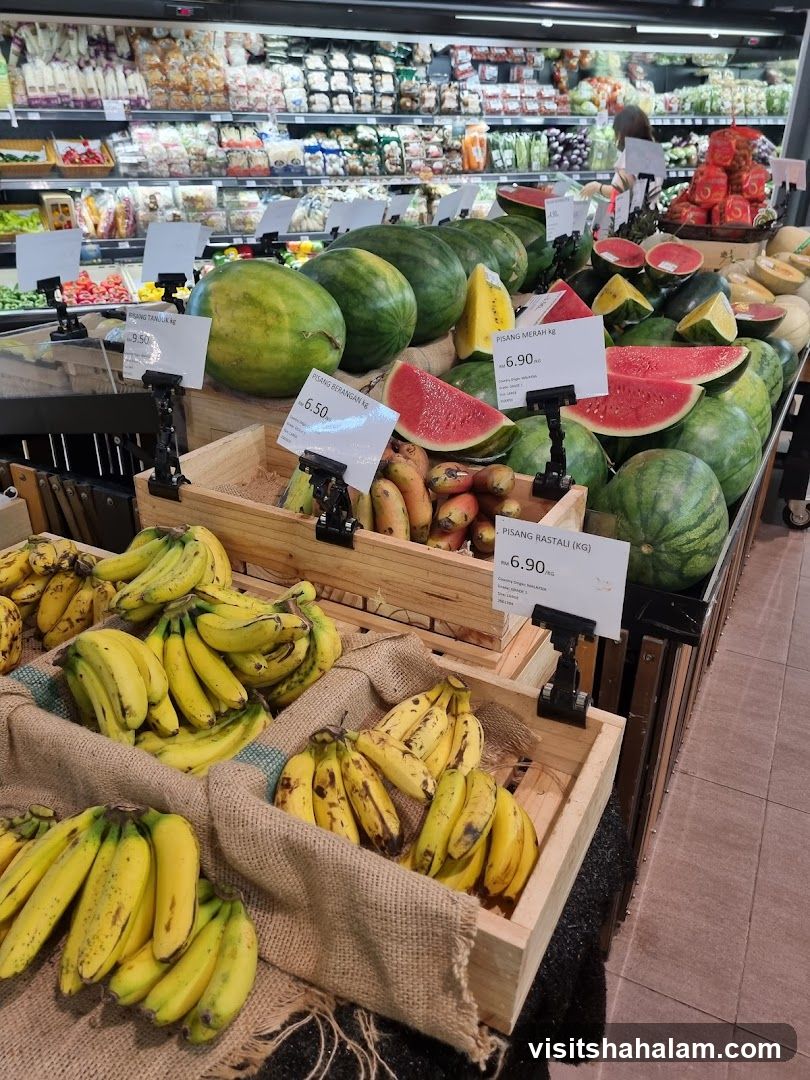 Fruit Display in a Supermarket