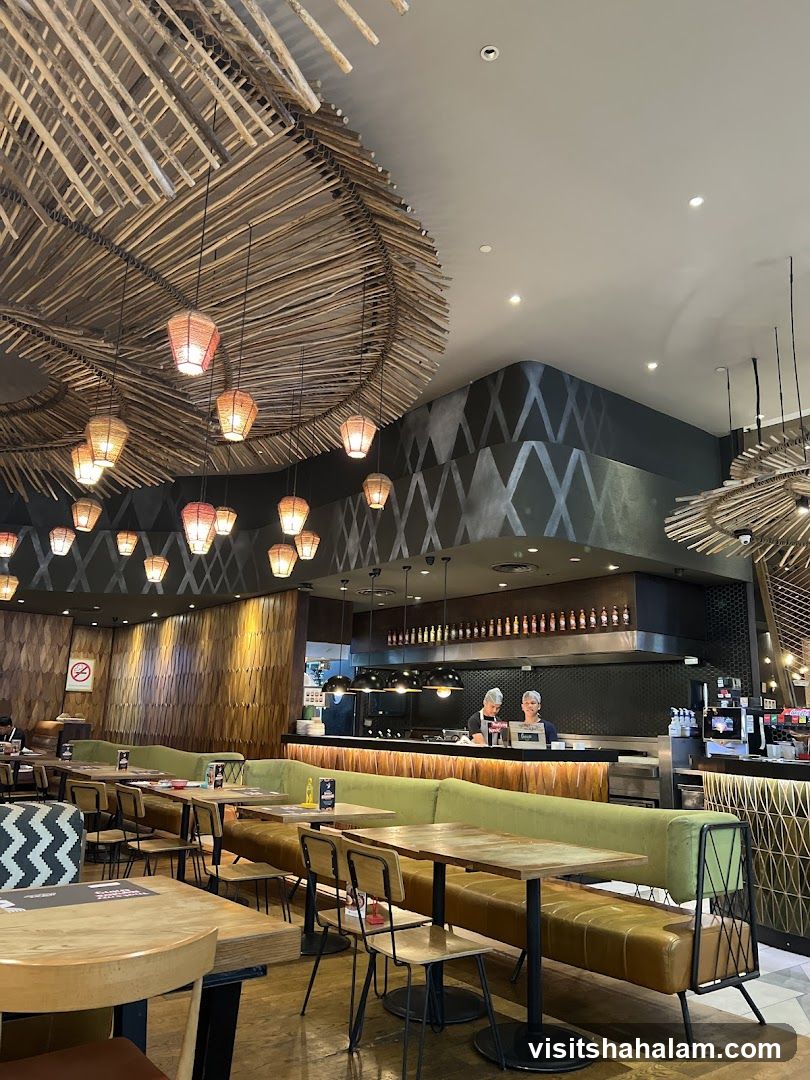 Restaurant Interior with Open Kitchen