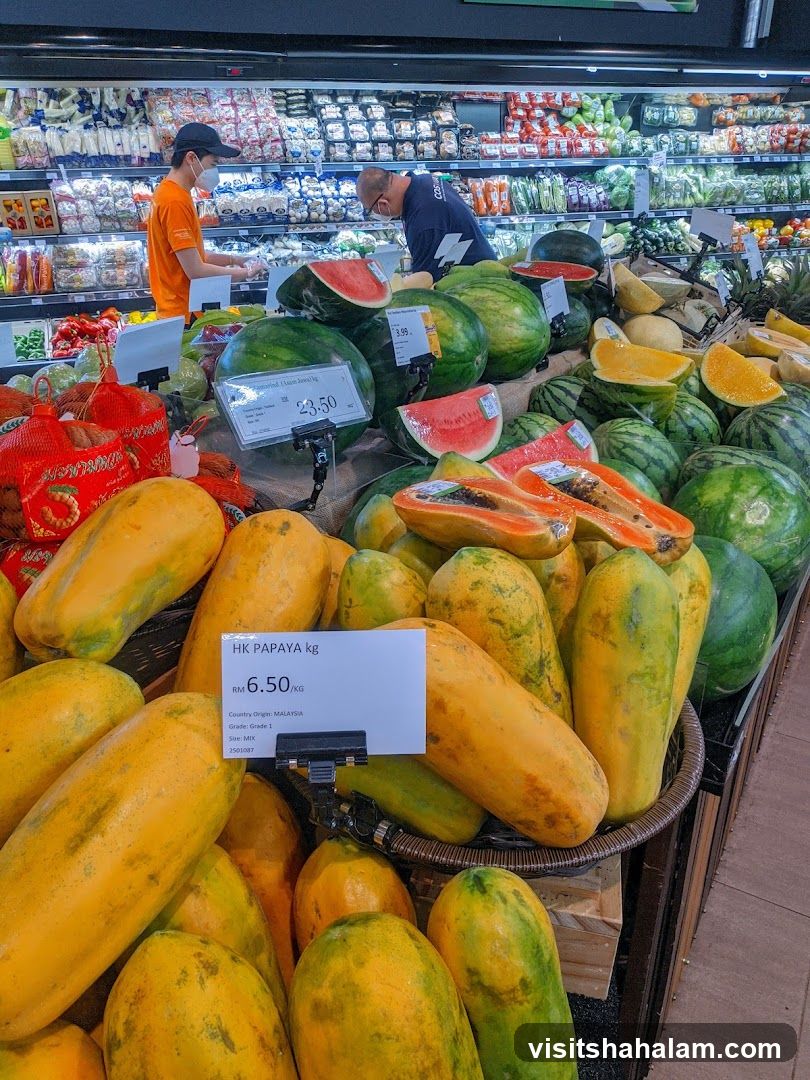 Fruit Display in a Supermarket