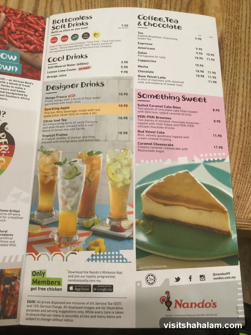 Nando's Menu
