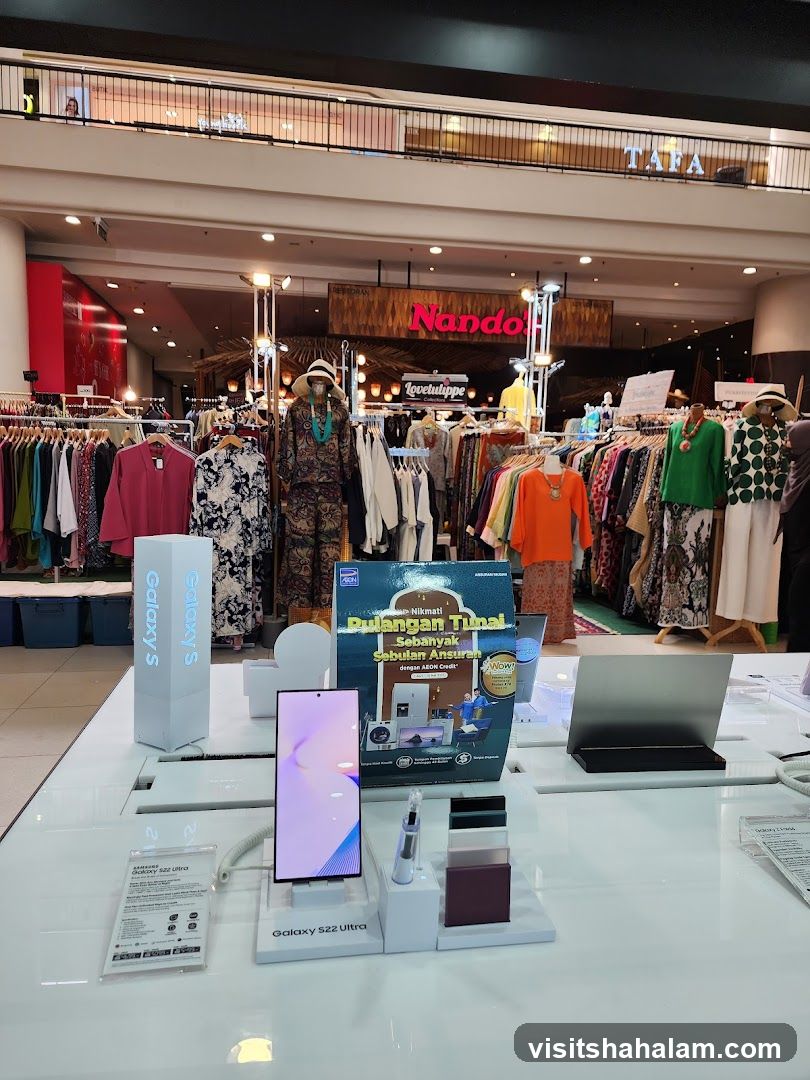 Retail Display with Clothing and Electronics