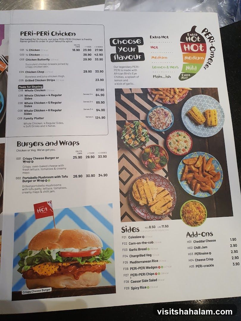 PERI-PERI Chicken Menu