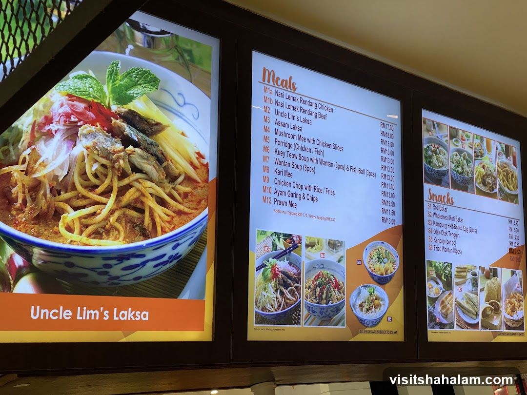 Uncle Lim's Laksa Menu