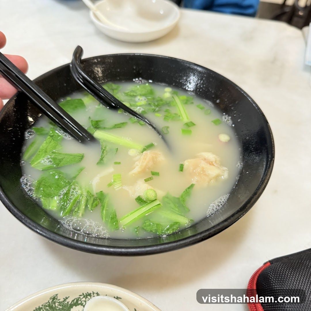 Noodle Soup with Greens and Dumplings