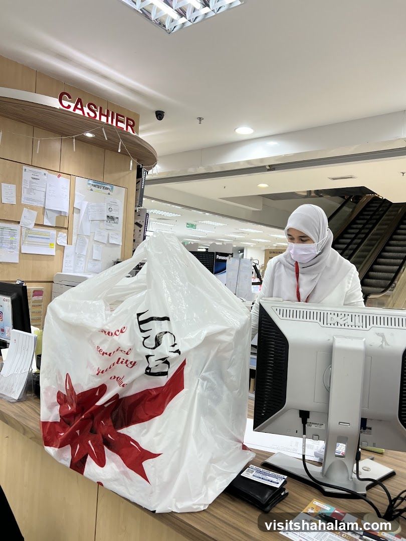 Cashier Counter with Shopping Bag