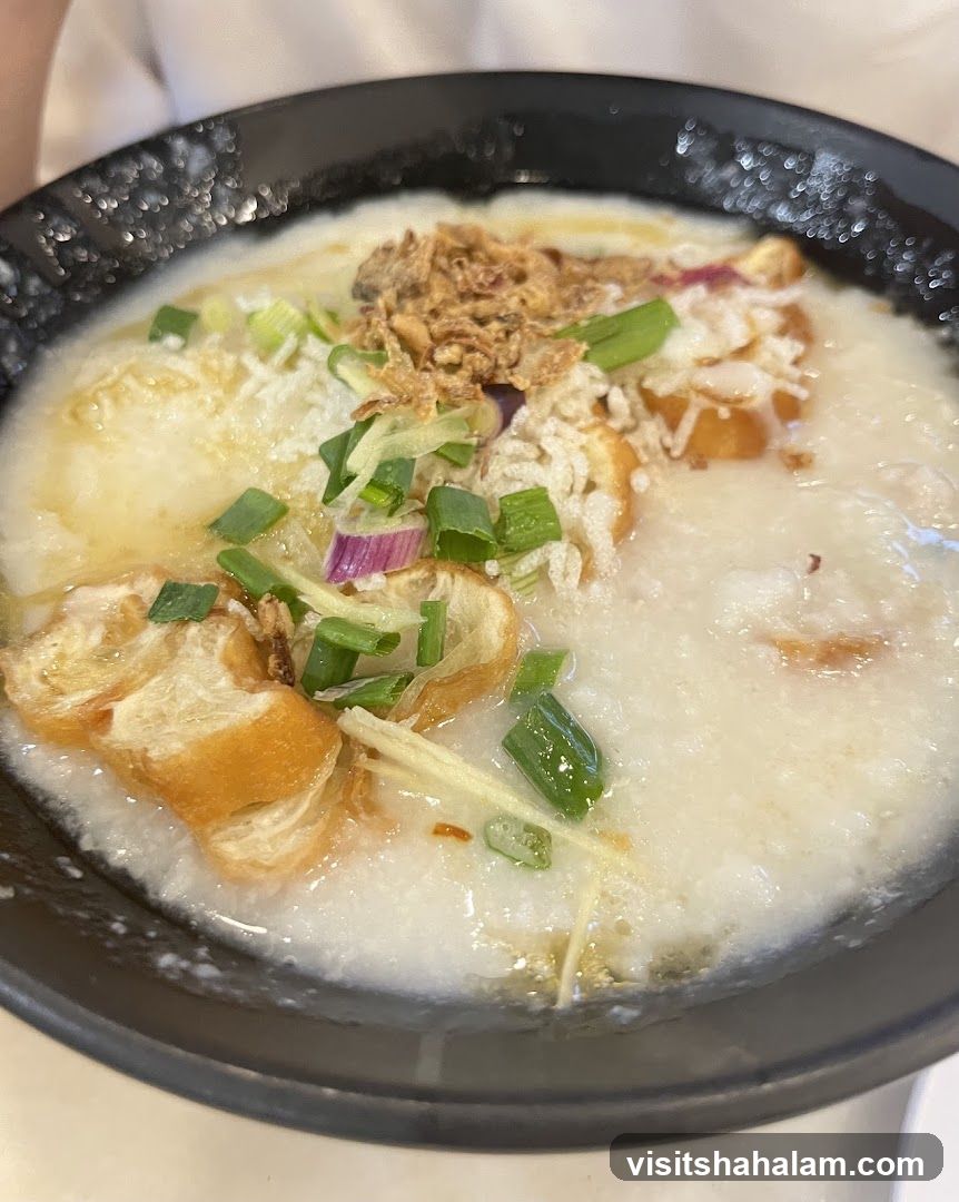Congee with toppings
