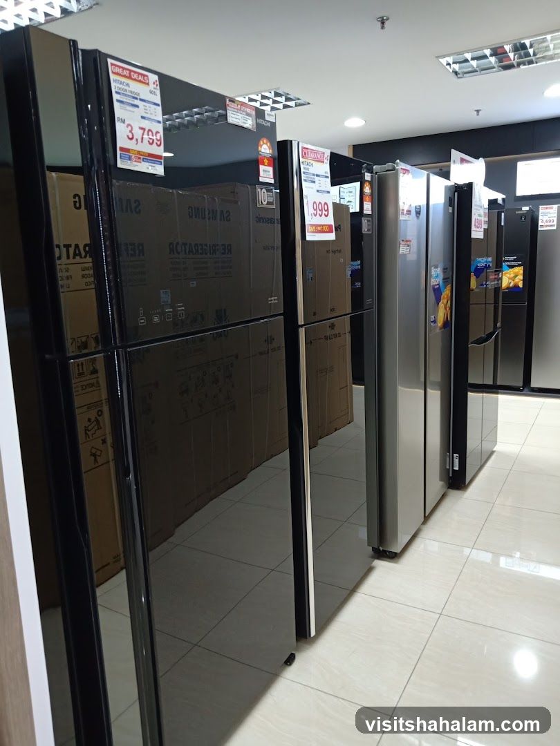 Refrigerators on Display