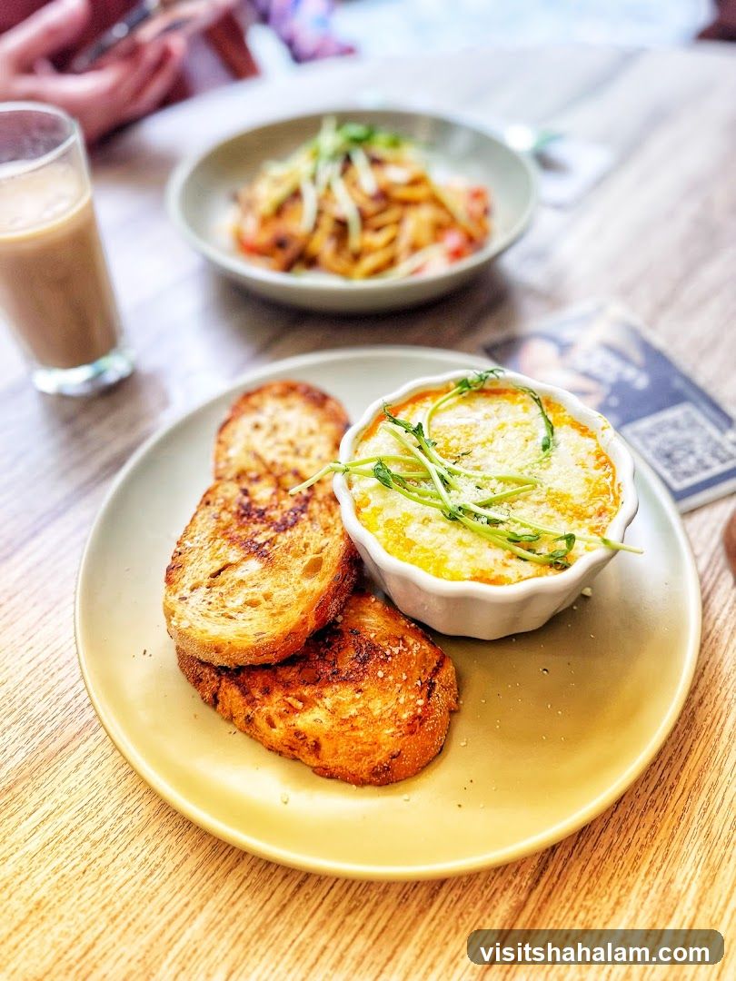 Savory Dish with Toasted Bread
