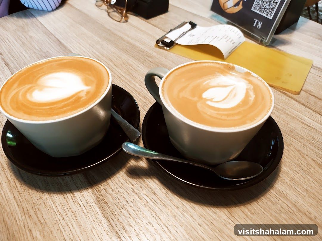 Two Lattes with Latte Art