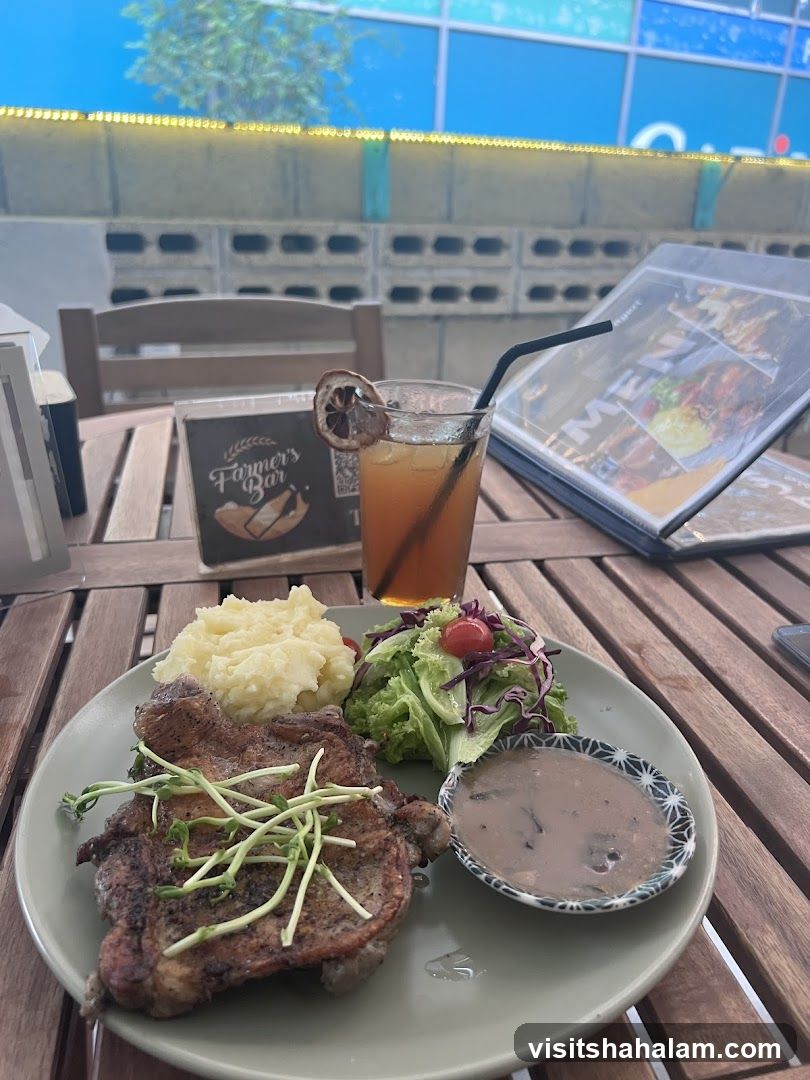 Steak Dinner with Drink