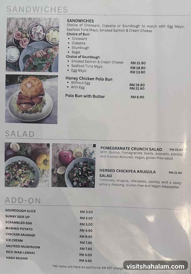 Sandwiches, Salads, and Add-ons