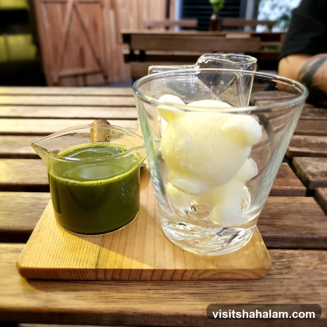 Matcha and Ice Cream Dessert