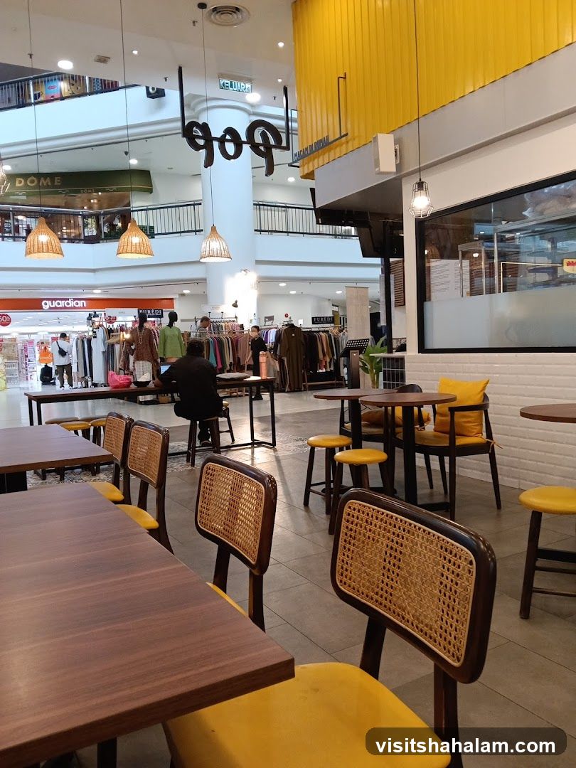 Cafe Interior with Rattan Chairs