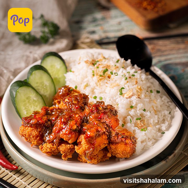 Spicy Fried Chicken with Rice