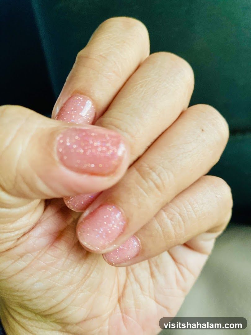 Sparkling Pink Nails
