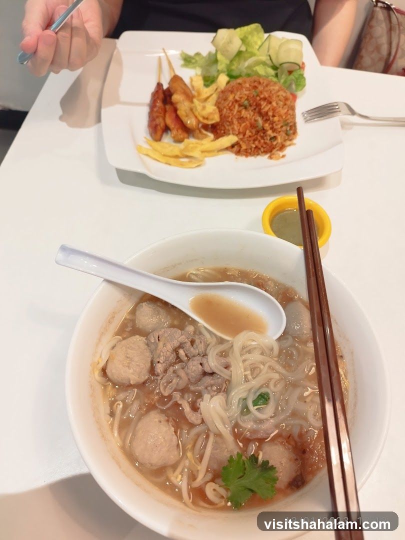Noodle Soup and Fried Rice